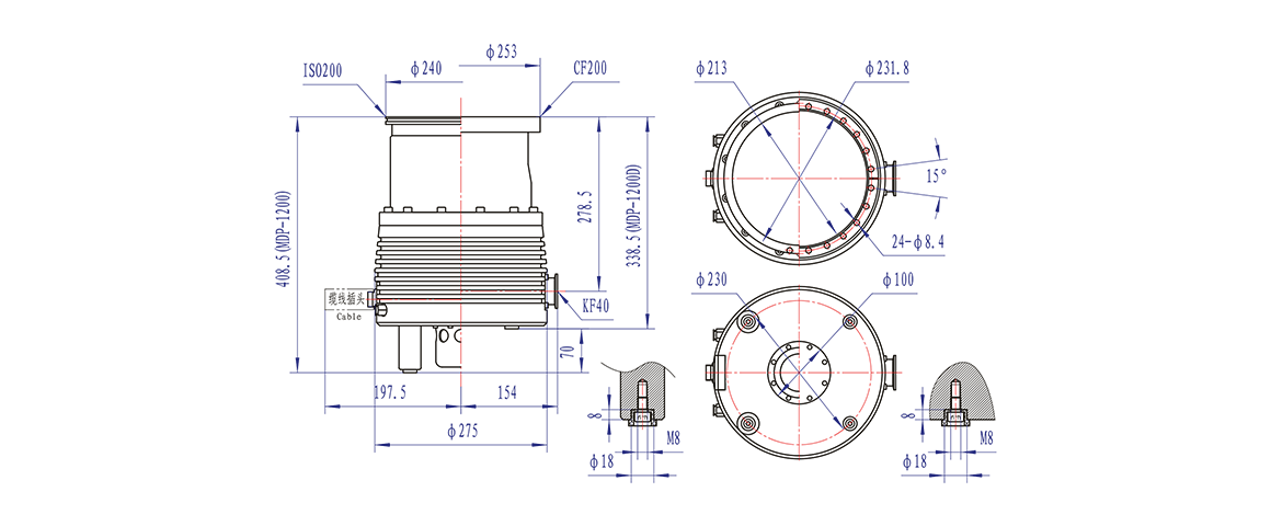 Turbo-H1200-M渦輪分子泵